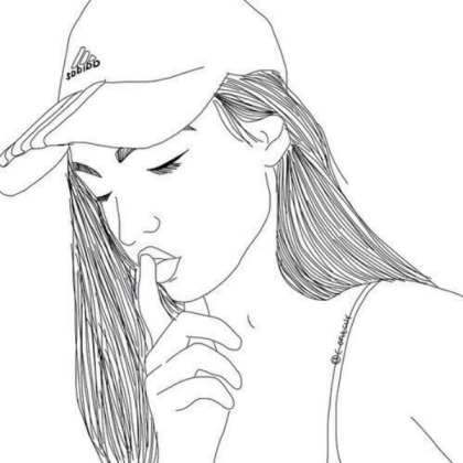 Girl Drawing Outline Roblox decal