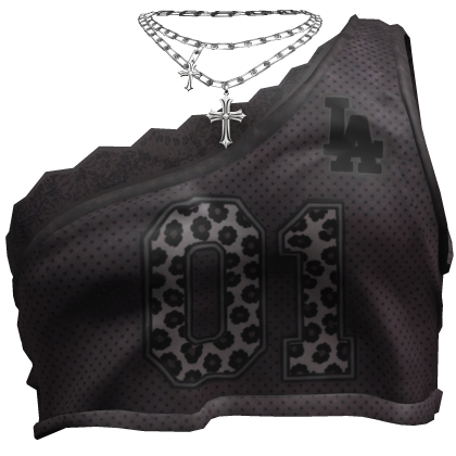 Black Baddie Top with Necklace Bundle 3.0 Roblox item