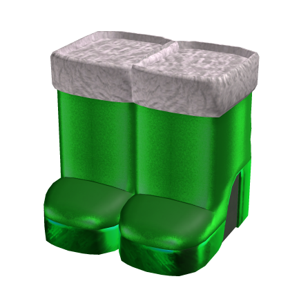 Festive Green Santa Platform Boots