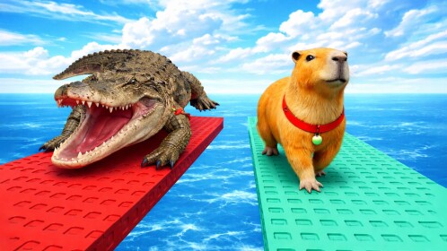 Capybara & Crocodile! [2player Obby] 