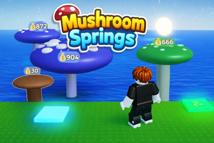 Mushroom Springs 🍄 Construa seu OBBY Bouncy!