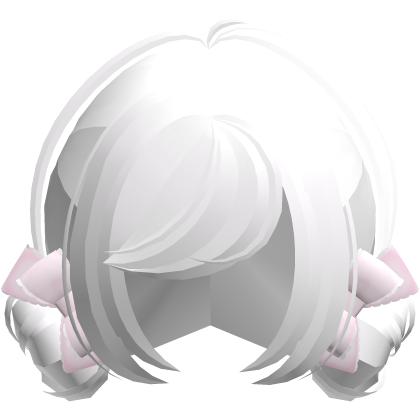 ♡⸝⸝ baby doll low messy buns w/ pink bows in white