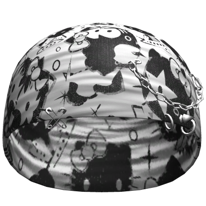 Rock Kitty Punk Beanie (White&Black)