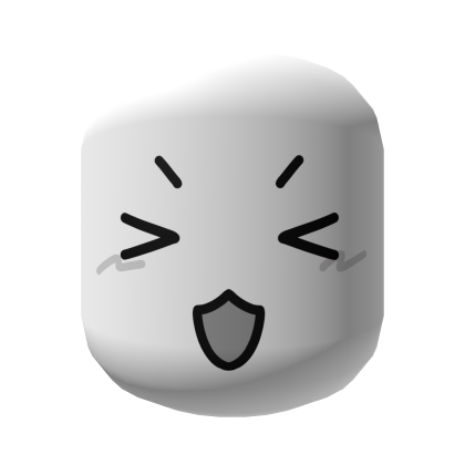 Excited Cute Goober Happy Screaming Face [White] Roblox item