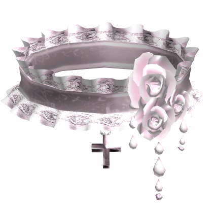 Pink Gothic Victorian Rose Choker