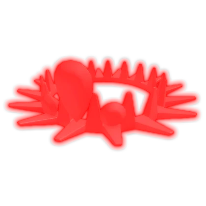 Glowing Emissive Red Void Star Crown Roblox item render