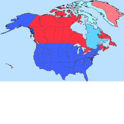Map of North America