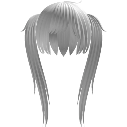 cute vkei niche emo white moe scene long pigtails