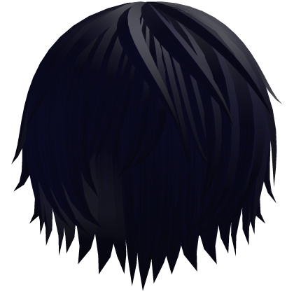 blue messy moe soft vkei hair