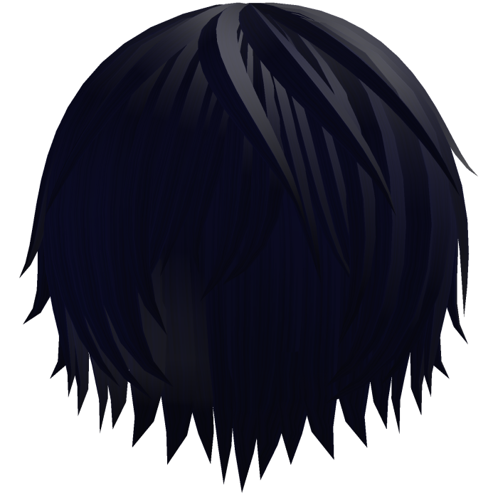 blue messy moe soft vkei hair