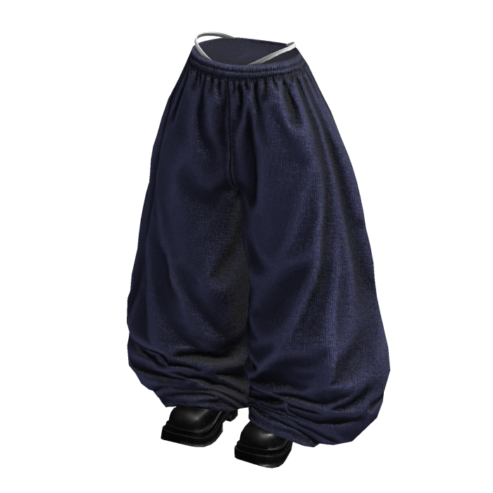 Fade Balloon Sweatpants (Dark Blue White)