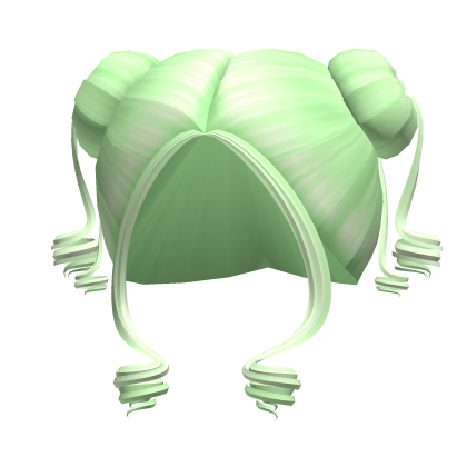 -',ৎ Preppy Messy Curly Buns in Green