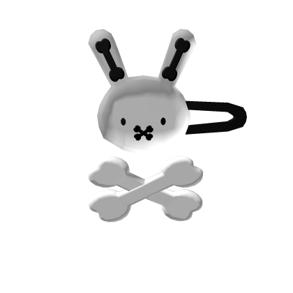 Miffy Tween Bunny Emo Skeleton Halloween Hairclip