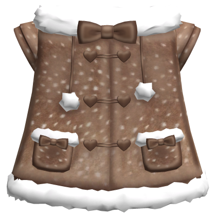 ♡꒱ adorable cute brown fawn winter fur coat