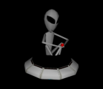 Alien on the saucer