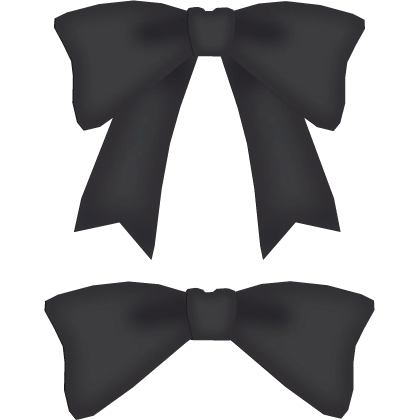 black kawaii neko maid bow chairclips