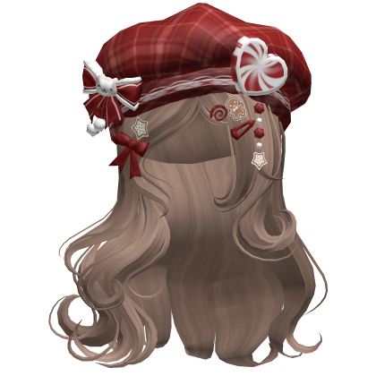 ♡ Christmas Swirls w/ Beret (Brown)