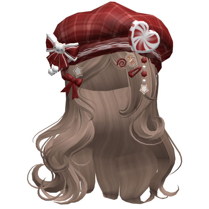 ♡ Christmas Swirls w/ Beret (Brown)