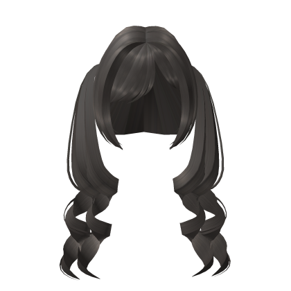 ♡ : long light brown curly doll pigtails Roblox item