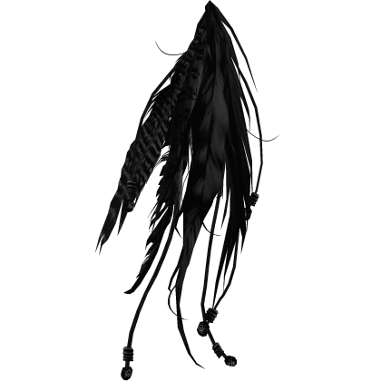 Feather Gaian Black Nature Hair String Roblox item