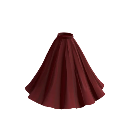 Red long skirt roblox top