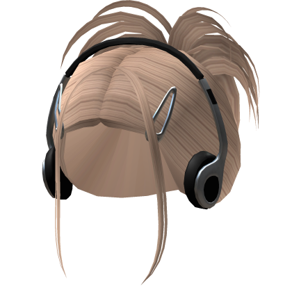 Spikey Updo w/ Y2k Hairclips & Headphones (Blonde) Roblox item