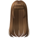 Long Straight Caramel Hime Hair
