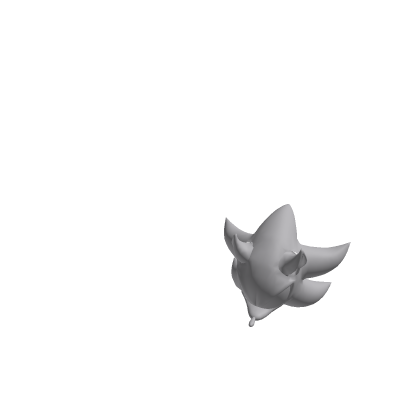 Shadow The Werehog head version 2 mesh