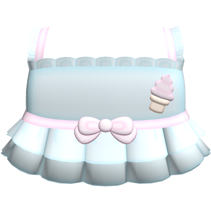Blue Cutesy Ribbon Ice cream Dress Roblox item
