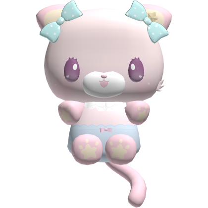♡ chia dreamy pink baby cat plushie on front Roblox item