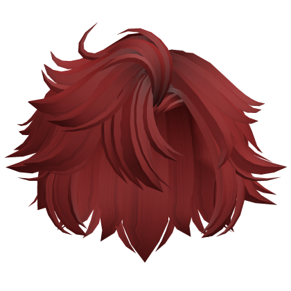 fluffy red anime boy hair Roblox item
