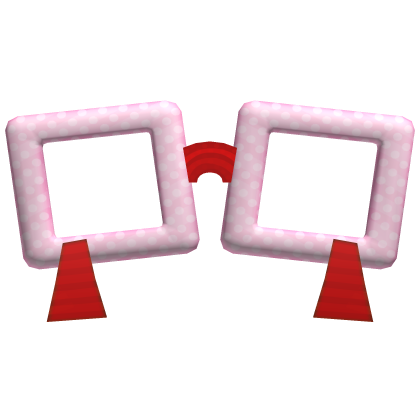 🌈 cute pink &red rainbow oversized decora glasses