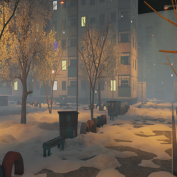 Soviet winter yard