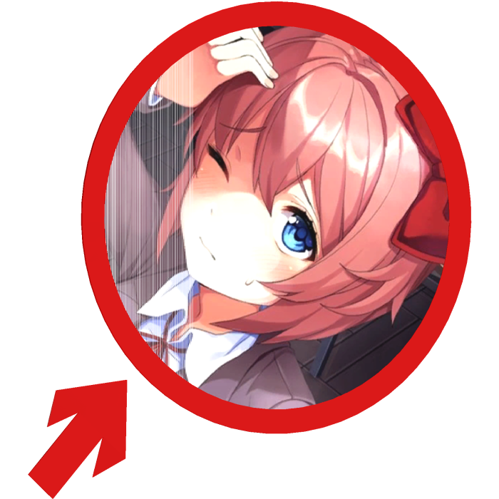 (Animated) Sayori Pointing Arrow Meme
