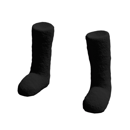 Black Fuzzy Boots