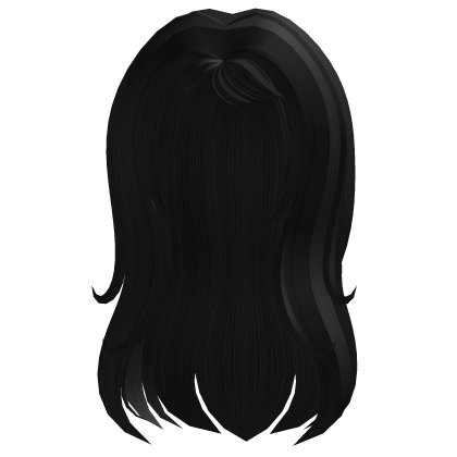 Long Layered Wispy Bangs Hair in Black