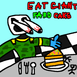 eat giant fard cake