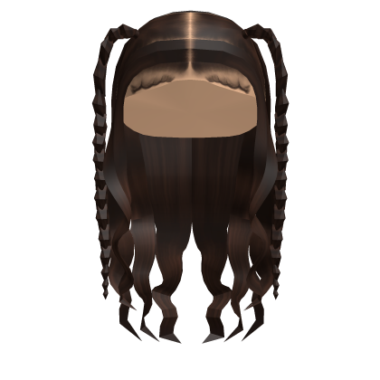 Wavy Hair With Braids In Brown Roblox item