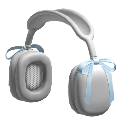 Basic Shiny Headphones w/ Blue Bow