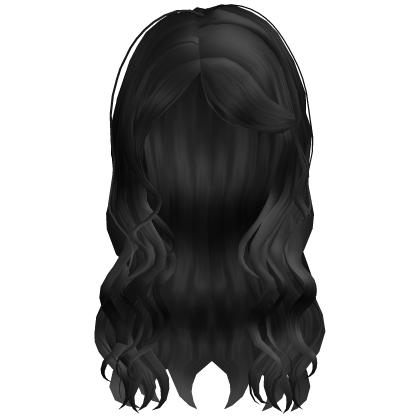 Wet n' Wavy Mermaid Hair (Black) Roblox asset preview