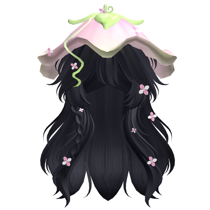 Kawaii Fluffy Layered Flower Hair (Midnight)