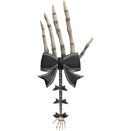 Halloween Bone Skeleton Hand Bow Hairclip