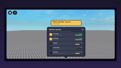 Achievement System Trophy Unlock Progress Tracker preview 1