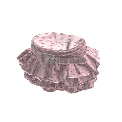 💜 Lace Ruffle Mini Skirt_Pink