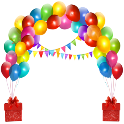 TB PNG Rainbow Balloon Arch Girly Y2K Cartoon Cute Roblox decal