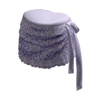 Cute Polka Dot Mini Skirt w/ Sash (Lavender)