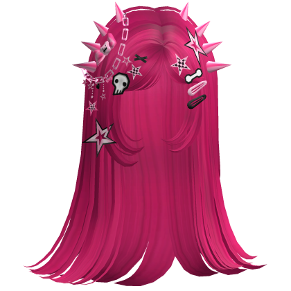 ♡ Scene Spiky Straight Hair (Hot Pink)