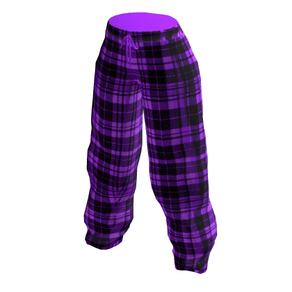 Bright Purple Plaid Pajama Sweatpants Roblox Item Rolimon s