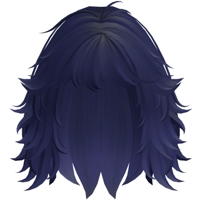 Short Messy Shaggy Wolfcut Navy Blue Roblox NoFilter