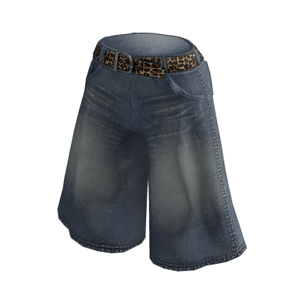 Y2K Jorts w Leopard belt thumbnail